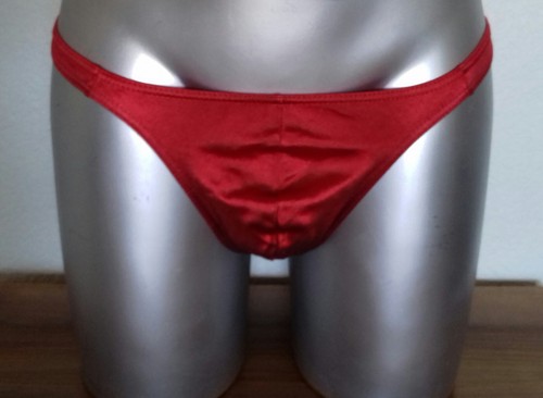 String homme satin rouge