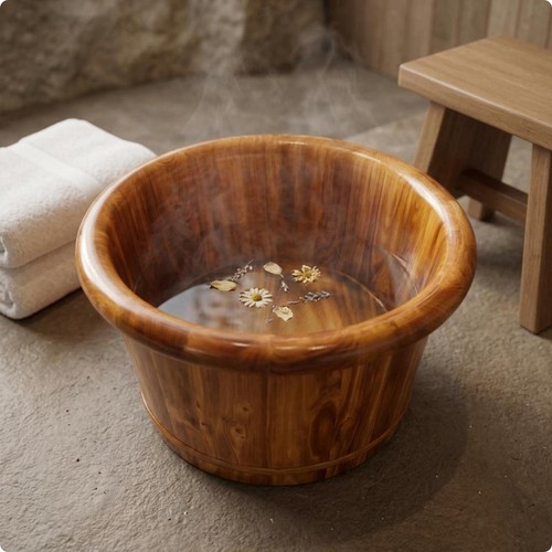 Bain pieds bois facile - bain, en