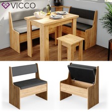 Vicco banc coffre 77cm chêne sable banc cuisine pour table a manger coin repas
