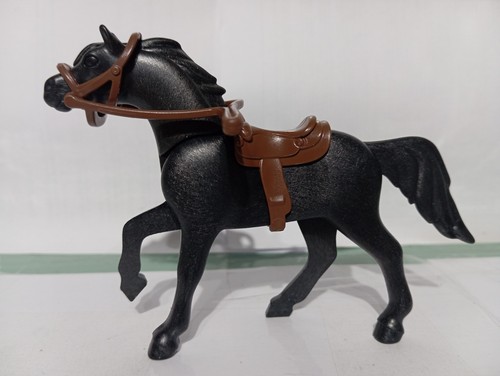 Playmobil figurine cheval noir - figurine,