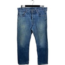 Levis 501 Zip Fly Straight Leg Denim Pants 
