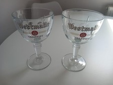 2 x Westmalle Trappist Belgian Beer Glass Glasses 33cl (330ml) - BRAND NEW