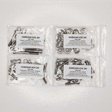 KAWASAKI KDX 200 1986-1988 Kit vis BTR inox moteur KDX200