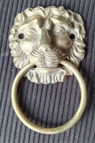 Antique solid bronze lion - solid, head