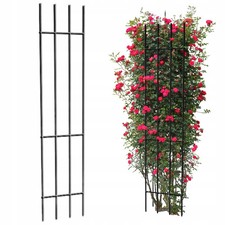 Jardin Terrasse PERGOLA pour vrilles roses métal noir palier rose 150 cm