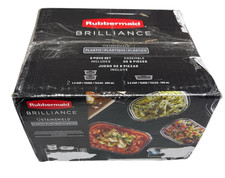 Rubbermaid Brilliance Leak-Proof Plastic Container 6 Set Piece-OPEN BOX