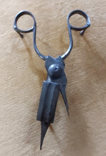 Pair antique wrought iron - pair,