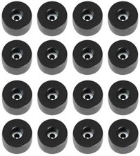 16x Pieds en caoutchouc 38 x 25 mm avec insert en acier ADAM HALL Pied de Meuble
