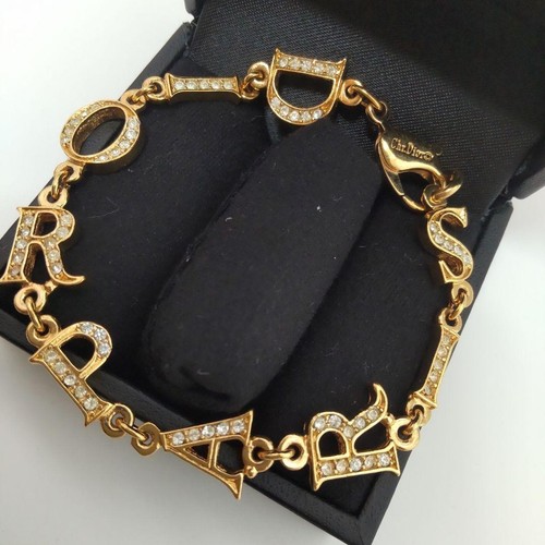 Bracelet chaîne strass logo
