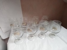 lot de 8 verres en cristal émaillé Bush beet 45 cl, hauteur 15 cm diamètre 9 cm