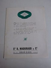  prospectus tracteur agricole :  remorque la benne agraire MADURAUD