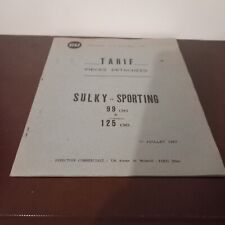 catalogue brochure price part moped Sulky and Sporting RSI