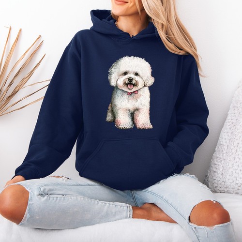 Sweat capuche femme bichon - capuche,