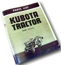 Kubota B6000 Tractor Parts Manual Catalog List Exploded Views Schematic Book