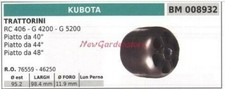 Roues Piatto Tracteurs Tondeuse Tondeuse À Gazon KUBOTA RC 406 G4200 008932