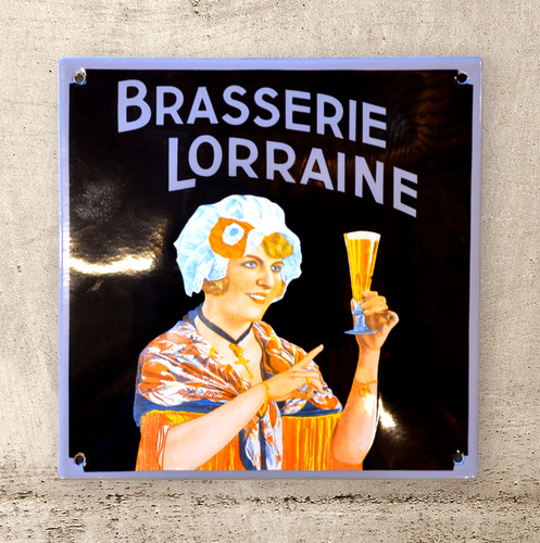 Plaque émaillée brasserie - plaque,