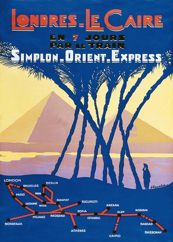Affiche chemin fer orient - chemin, de