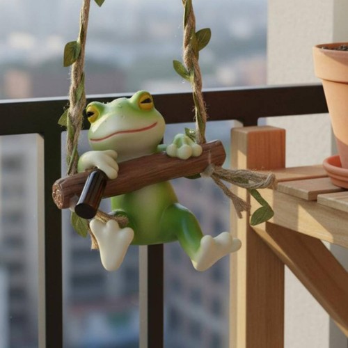 Grenouille sur balançoire - grenouille,