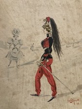 Très Belle Peinture Militaire