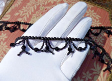 OLD BRAID OF PEARLS and CABOCHONS from JAIS NINETEENTH, sold by the meter!