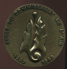 MEDAILLE TABLE / ECOLE DU COMMISSARIAT DE L'AIR 1953 1983 - 8 cm