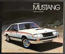 FORD MUSTANG USA Car Sales Brochure For 1980 #164-REV 1/80 2 & 3-Door COBRA Ghia
