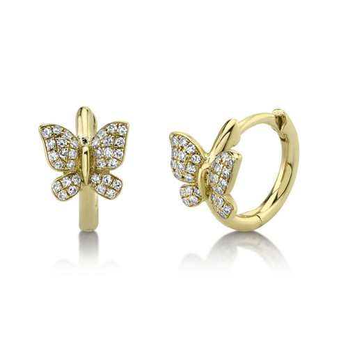 Papillon diamant huggies - papillon,