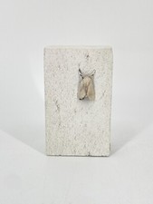 * MOTH METAL YTONG STONE TABLE SCULPTURE SCULPTURE 3/10/1991 WGT GOTH VINTAGE