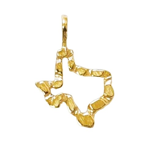 14k jaune texas état carte - or,