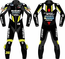 Suzuki GSXR Hommes Moto Combinaison Cuir Veste Pantalon Racer Armour protection