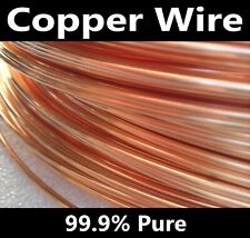 Pure Copper Wire Bare Uncoated Assorted Sizes .56mm-6mm Jewellery Craft Bonsai 