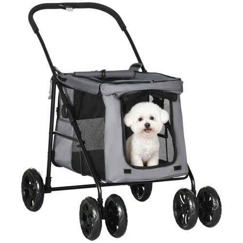 Pawhut poussette chien chat - poussette,