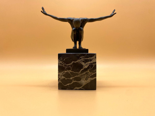 Sculpture nageur bronze sur - sculpture,