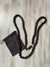 Long collier vintage en bois
