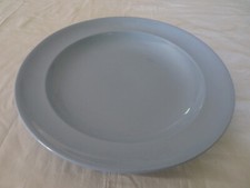 VILLEROY ET BOCH METTLACH GRD PLAT CREUX FAIENCE BLEU PASTEL VERS 1960/1970