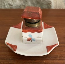 Antique Porcelain Inkwell