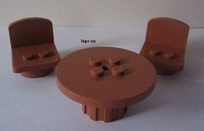 LEGO 4222 x2 Fabulous Chair Chair + 4223 Brown Table Brown of 3678 3682 3672 F11
