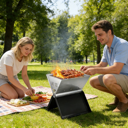 Barbecue pliable taille - taille, de