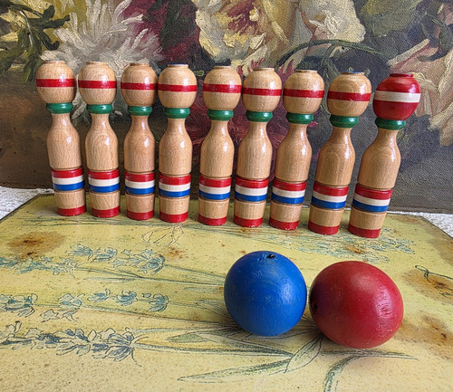 Vintage mini jeu quilles en - de,