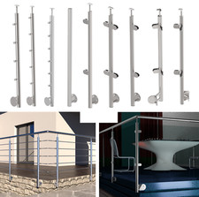Balustrade Poteau Edelstahlpfosten Glasgeländer Rampe D'Escalier Latéral Reling