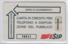 A0074 - ITALIE - RARE - Carte magnétique SIP URMET - Voir scans