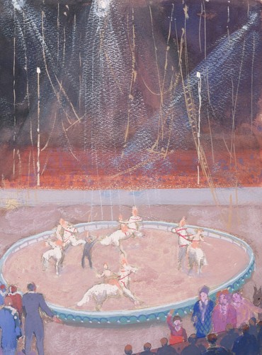 Tableau gouache encadré