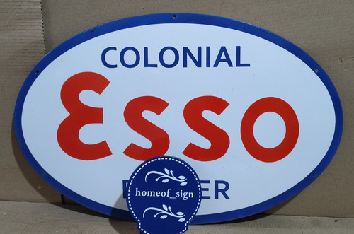 Esso colonial dealer porcelain - esso,