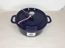 Staub Cast Iron 4-qt Round Cocotte - Dark Blue