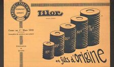 PARIS (XIX°) CALCIUM CARBIDE FACTORY in FUT LILOR "LIOTARD" Tract in 1932