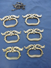 6 poignées ancienne laiton