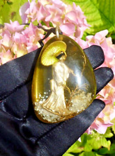 VINTAGE RESIN PENDANT with umbrella geisha decor circa 1960/70