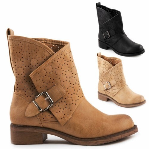 Bottes femme basses - femme, biker