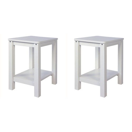 Tabouret bois pouf set 2 - bois,