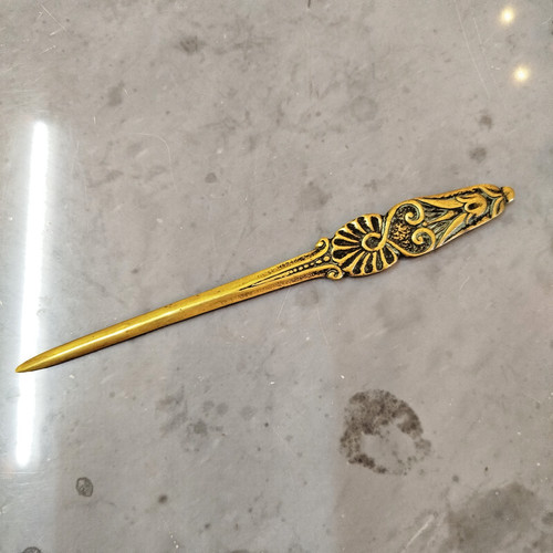 Coupe papier bronze doré - papier,